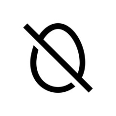 Poster - A bold black circle is bisected by a thick diagonal line indicating a restriction or prohibition symbol sign