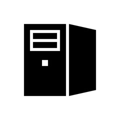 Poster - Abstract black and white microsoft office icon with rectangular and square shapes and perspective view