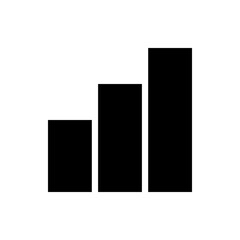 Poster - Illustration of two black vertical rectangles of varying heights against a white background simple and stark