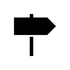 Poster - Illustration of a simple black arrow sign pointing to the right direction on a white background design vector