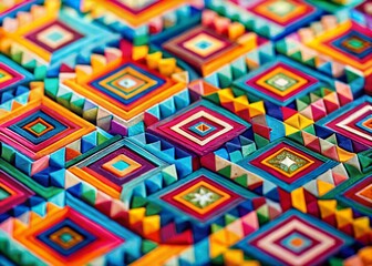Poster - Miniature Abstract Pattern: Arrows and Marks Tilt-Shift Photography