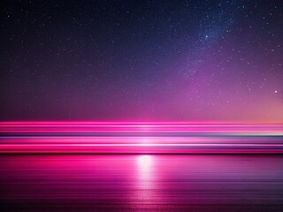 Poster - Night Photography: Minimalist Pink Gradient Stripes Background