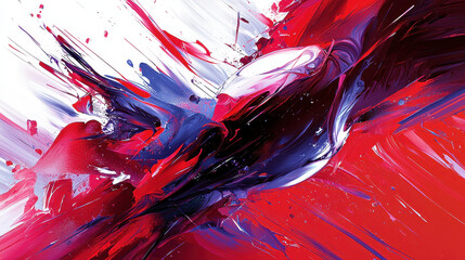 Poster - Vibrant hues and dynamic curves intertwine in a modern abstract design, symbolizing energy and movement with artistic lines creating a visually stunning pattern.