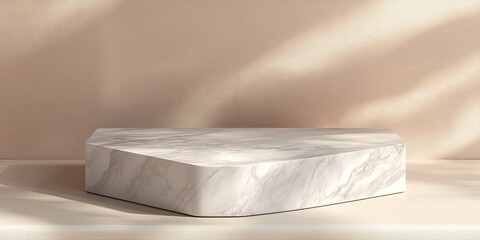 Aufkleber - Elegant marble display platform in soft light