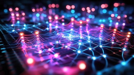 Poster - Complex network of glowing connections