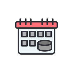 Poster - Stylish Icon Of A Calendar Illustrating Schedule Organization And Events