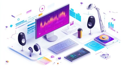 Poster - Digital audio workstation setup