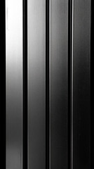Poster - A black and white photo of a metal railing. The photo is of a very dark color and the railing is very shiny