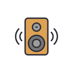 Poster - Vibrant Loudspeaker Icon On Transparent Background For Audio Visuals