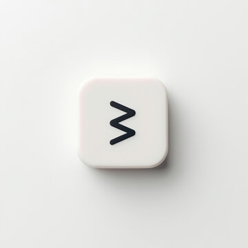 Minimalist Zigzag Arrow Icon Button - Minimalism