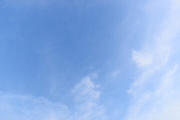 Wall Mural - beautiful blue sky and white cloud background in springtime