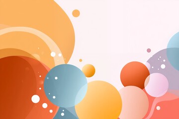Poster - Abstract Colorful Circles Background Design with Pastel Gradient and Smooth Texture