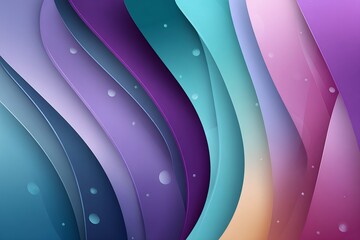 Poster - Abstract Colorful Wave Background with Pastel Gradient and Swirls