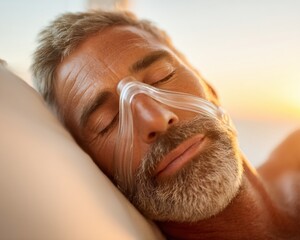 Aufkleber - Restful Breathing Reimagined Wellness Tech Meets Comfort - Holistic Sleep Solutions for Modern Middle-Aged Health Optimization with Advanced Respiratory Support