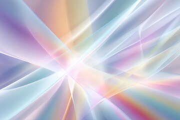 Poster - Abstract Pastel Background with Glowing Light Lines and Soft Shapes