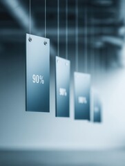 Leinwandbilder - Minimalist Retail Liquidation Design High-Impact 90% Discount Signage in Industrial Aesthetic - Urban Clearance Marketing Visual for Strategic Business Transformation