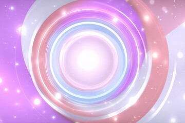 Poster - Abstract Pastel Swirling Circles Glowing Light Background