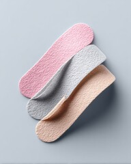Aufkleber - Minimalist Adhesive Solutions Pastel Textured Tape Strips in Soft Neutrals - Modern Workspace Organization and Creative Problem-Solving Design