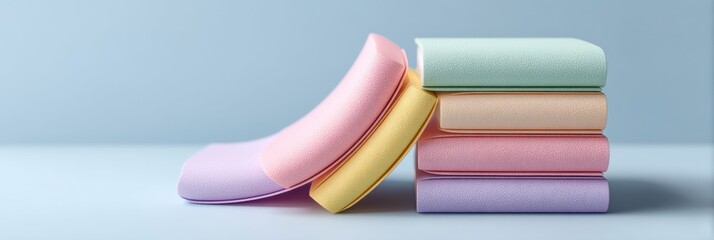 Aufkleber - Pastel Color Theory Soft Gradient Stationery Design Showcasing Minimalist Aesthetic Trends in Creative Workspace Styling for Digital Professionals