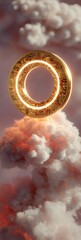 Aufkleber - Quantum Cloud Connectivity Next-Gen 10G Digital Transformation Visualizing Ethereal Network Infrastructure with Luminescent Technological Circuitry
