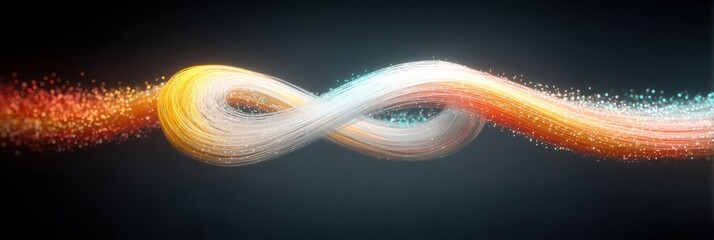 Fototapete - Quantum Flow Dynamics Next-Gen 10G Fiber Optic Visualization - High-Performance Data Transmission Aesthetic for Digital Transformation Strategies