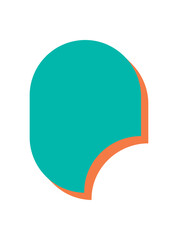 Wall Mural - modern abstract shape icon. minimal silhouette figure creates a bold element. this flat design symbo