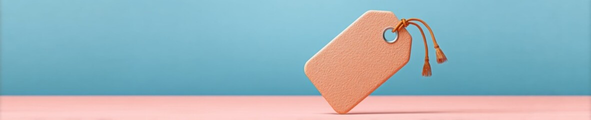 Aufkleber - Minimalist Eco-Friendly Retail Pricing Tag Sustainable Commercial Design with Soft Terracotta Aesthetic and Artisanal Merchandising Sensibility