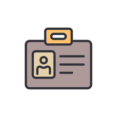 Poster - Corporate Identity Card With Holder Isolated On Transparent Background