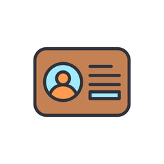 Poster - Identity Card Icon With Profile Picture And Personal Information Detail