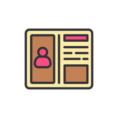 Poster - Stylized Icon Of An Identification Card With User Details