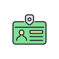 Poster - Identification Badge Vector Illustration On A Transparent Canvas