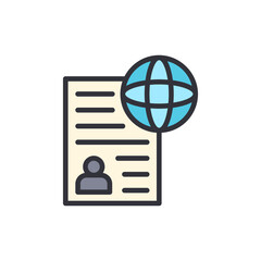 Poster - Personal Data Protection Regulation With A Globe Presentation Illustration