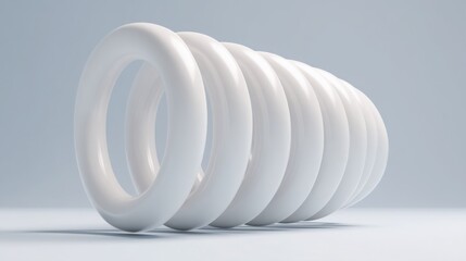 Poster - White spiral forming a tight coil in a compressed range representing pre-breakout conditions in a visual context
