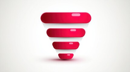 Poster - Bold representation of a red light bulb symbolizing adaptive emotional flow in creative communication concepts