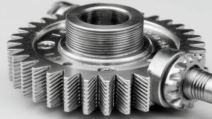 Poster - A detailed close-up of a gear symbolizing mechanisms of precision and the importance of engineering in daily life