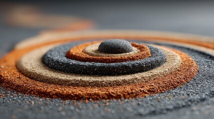 Poster - A unique spiral composition made of various spices showcasing the creativity and diversity of culinary art