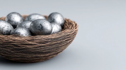 Poster - A of eggs symbolizing a wealth sanctuary concept representing security and financial peace in life