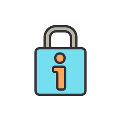 Poster - Information Security Concept With Padlock And Symbol On A Transparent Backdrop