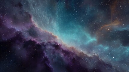 Poster - Colorful universe galaxy nebula wallpaper as outer space concept