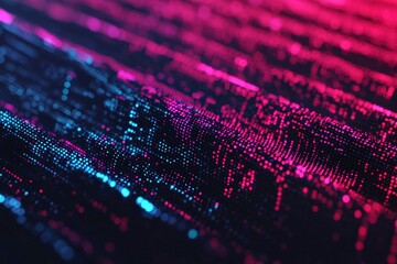 Aufkleber - Futuristic glowing digital grid with vibrant floating numbers and dynamic lines, symbolizing artificial intelligence and big data