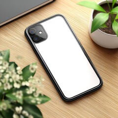 Poster - Phone case mockup with available space for you to insert your custom logo or brand message.