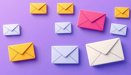 Wall Mural - Empty envelope and mail icons, vector style, suitable for web and app design, envelope, template