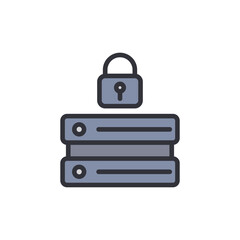 Poster - Data Servers Under Lock And Key For Information Safety And Security
