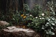 © KDG - Forest Floor Still Life: Daisies and Wildflowers in Serene Setting