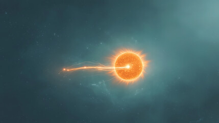 Wall Mural - Glowing Star with Cosmic Energy Burst.