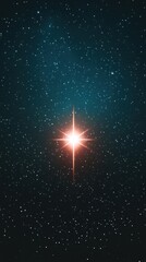 Wall Mural - Bright star in a dark night sky