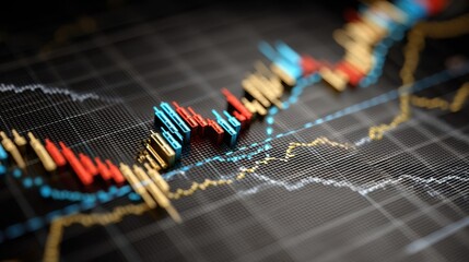 Poster - Detailed stock chart visualizing consolidation patterns in swing trading and sideways market movements