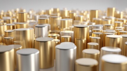 Poster - Heap of gold and silver coins representing wealth density icon concept for packed capital power in a realistic setting