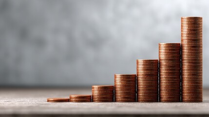Poster - Stack of coins illustrating wealth strategy and the concept of structured capital scaling for financial growth