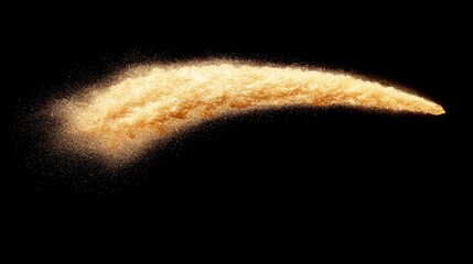 Poster - Golden Powder Explosion on Black Background Studio Shot Abstract Artistry Fine Art Photography